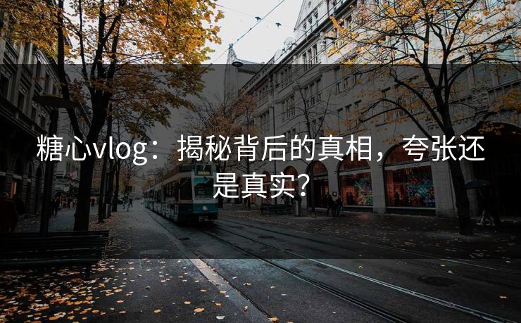 糖心vlog：揭秘背后的真相，夸张还是真实？