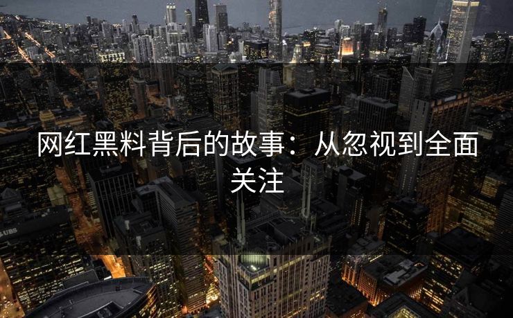 网红黑料背后的故事：从忽视到全面关注