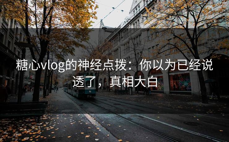 糖心vlog的神经点拨：你以为已经说透了，真相大白